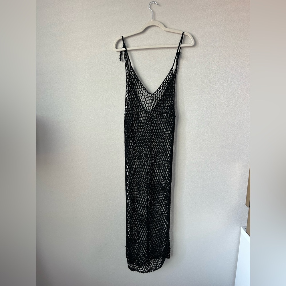 Fishnet knit beach tunic/dress